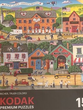 Kodak 1500 piece vintage city scene puzzle